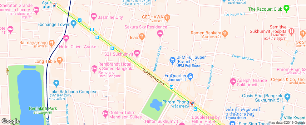 Отель Bangkok Lotus Sukhumvit на карте Таиланда