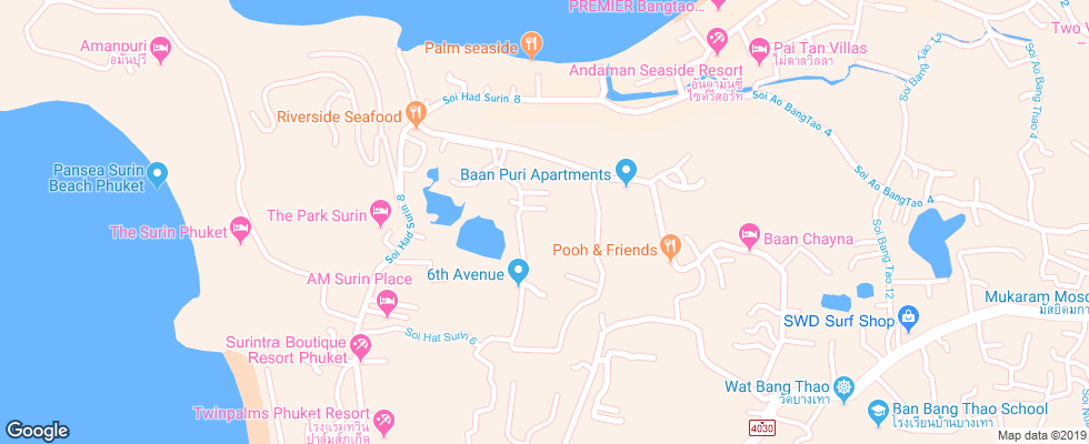 Отель Bangtao Tropical Residence на карте Таиланда