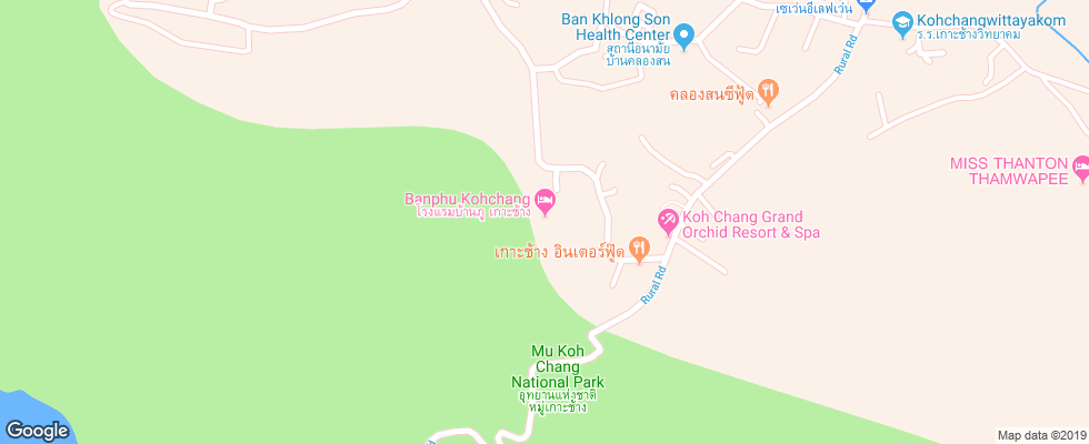 Отель Banphu Kohchang на карте Таиланда