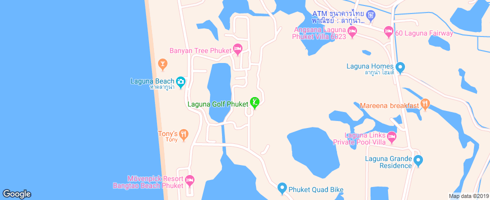 Отель Banyan Tree Phuket на карте Таиланда