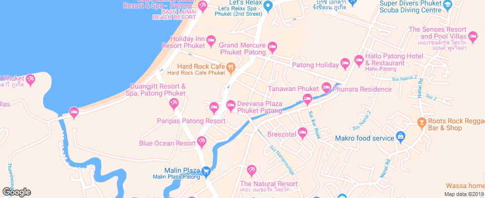Отель Baumanburi на карте Таиланда