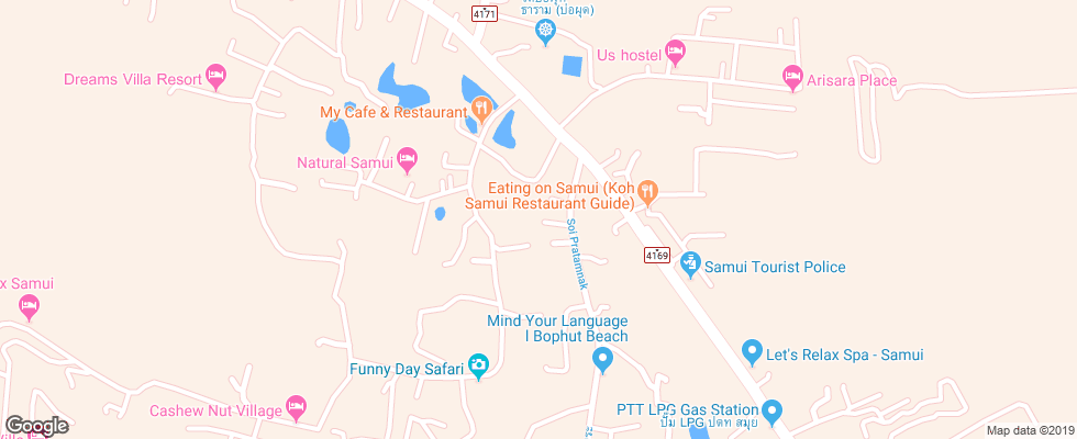 Отель Beach House Samui на карте Таиланда