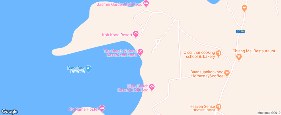 Отель Beach Natural Resort на карте Таиланда