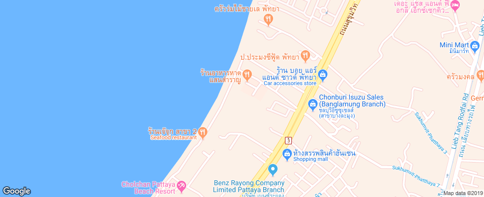 Отель Bella Villa Cabana на карте Таиланда