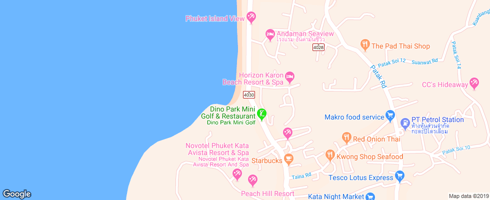 Отель Beyond Resort Karon на карте Таиланда