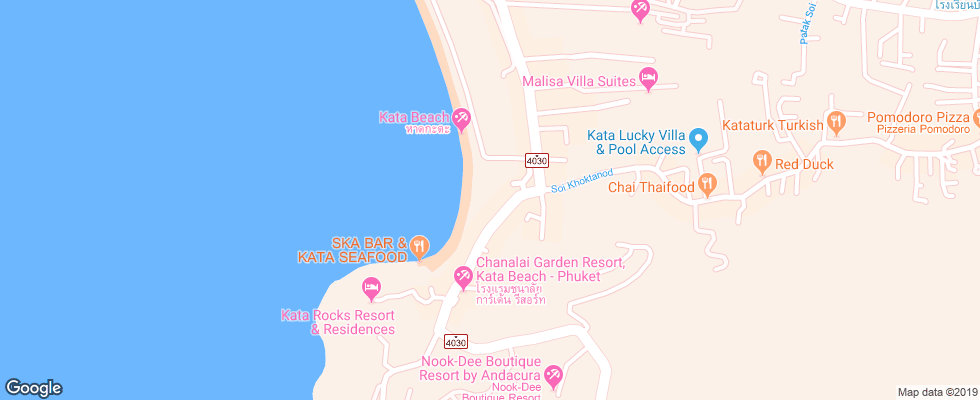 Отель Beyond Resort Kata на карте Таиланда