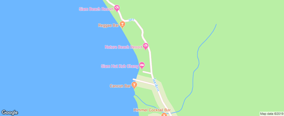 Отель Bhumiyama Beach Resort на карте Таиланда