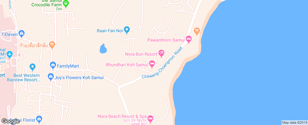 Отель Bhundhari Spa Resort & Villas на карте Таиланда