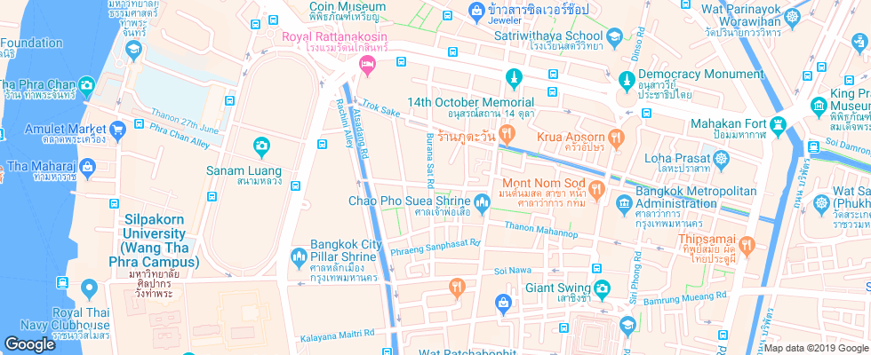 Отель Boonsiri Place на карте Таиланда