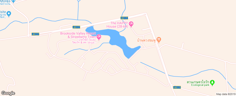 Отель Brookside Valley Resort на карте Таиланда