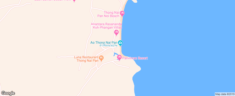 Отель Buri Rasa Village Koh Phangan на карте Таиланда