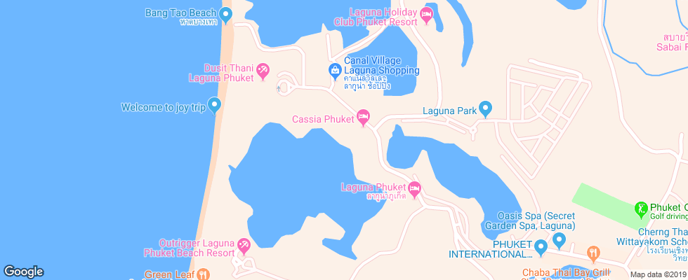 Отель Cassia Phuket на карте Таиланда