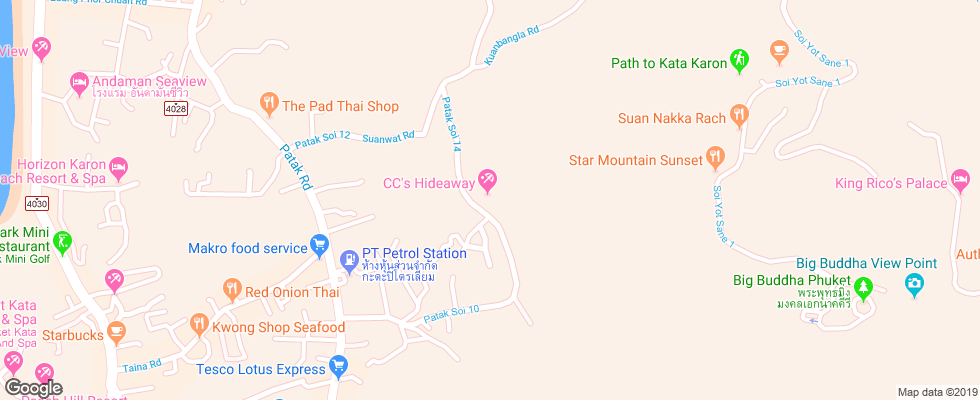 Отель Cc's Hideaway Hotel на карте Таиланда