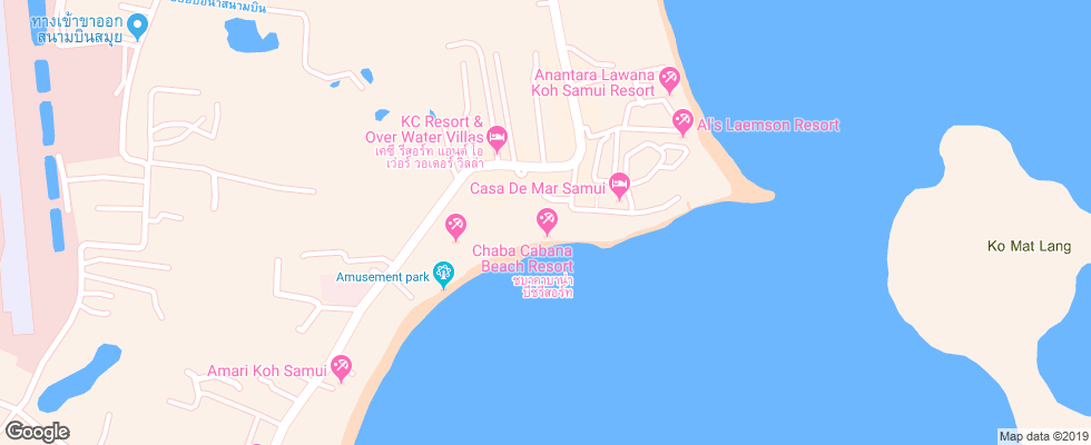 Отель Chaba Cabana Beach Resort & Spa на карте Таиланда