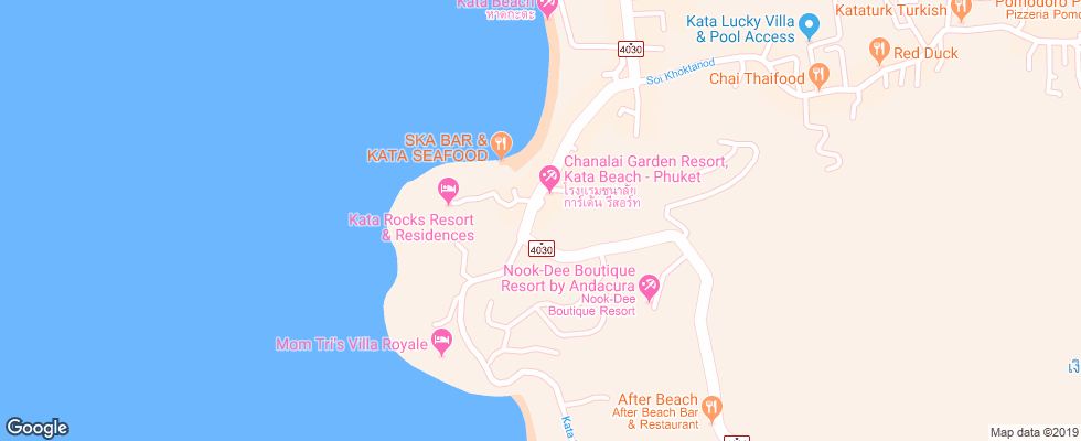 Отель Chanalai Garden Resort на карте Таиланда
