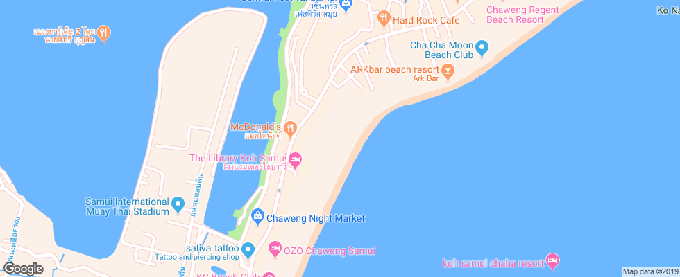 Отель Chaweng Buri Resort на карте Таиланда