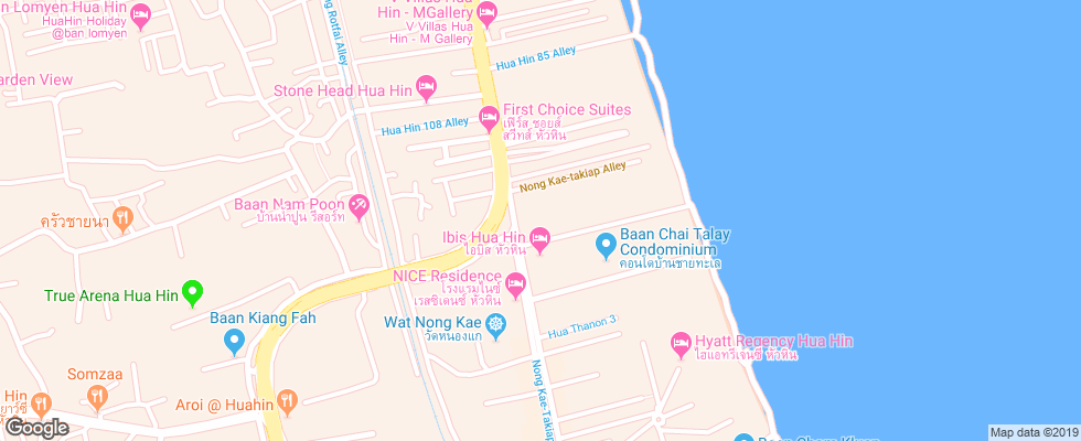 Отель Chiva Som International Health Resort на карте Таиланда