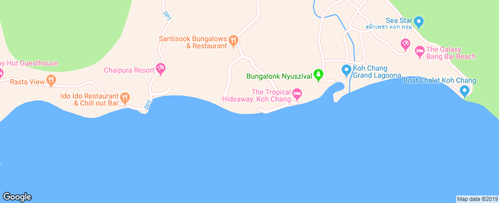 Отель Chivapuri Beach Resort на карте Таиланда