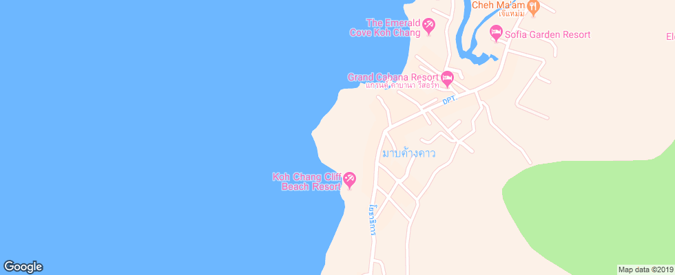 Отель Chokdee Resort на карте Таиланда