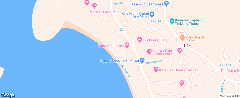 Отель Club Med Phuket на карте Таиланда