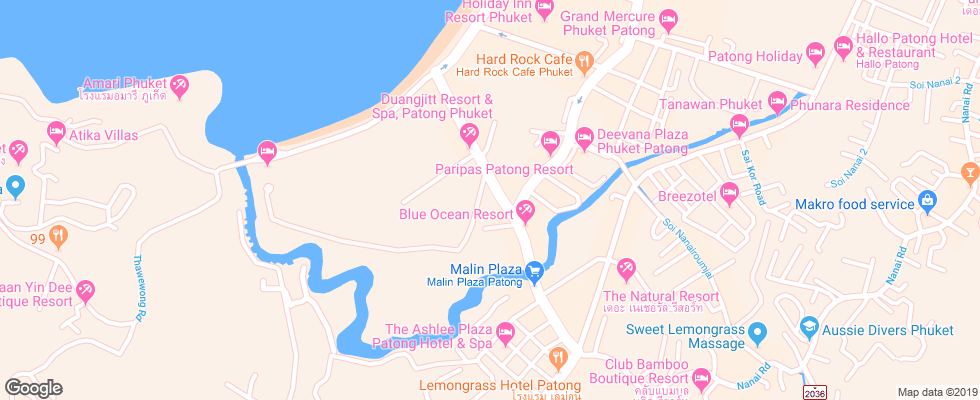 Отель Coconut Village на карте Таиланда