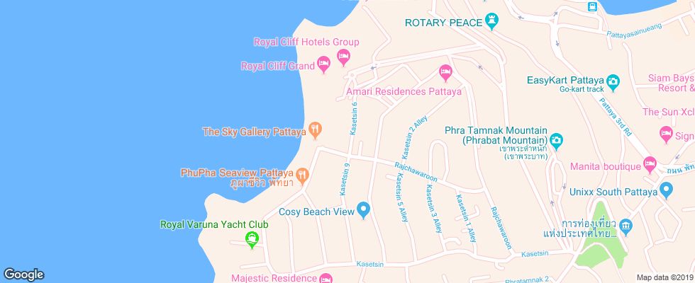 Отель Cosy Beach Ocean Wing на карте Таиланда