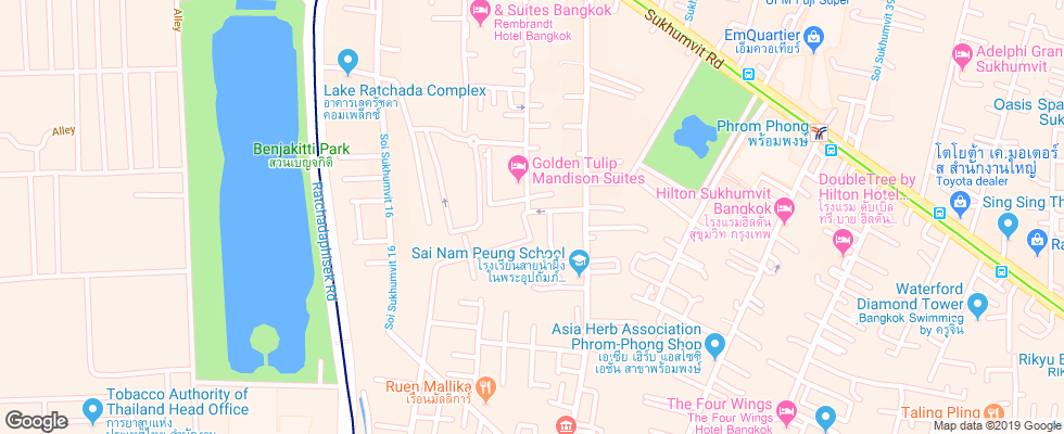 Отель D Varee Diva Bally Sukhumvit на карте Таиланда