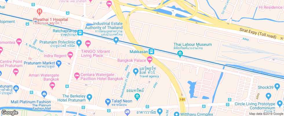 Отель Eastin Hotel Makkasan на карте Таиланда