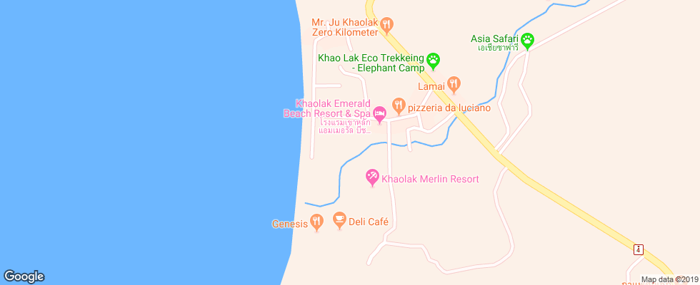 Отель Emerald Beach Resort & Spa на карте Таиланда