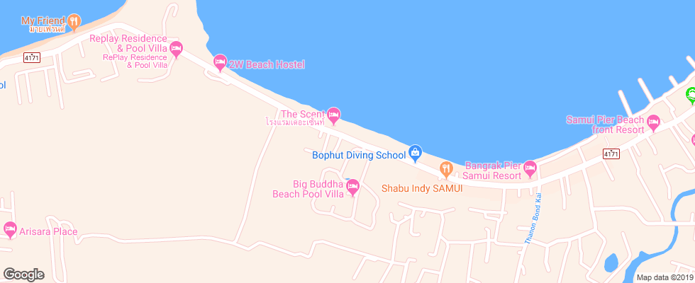Отель First Sea View Hotel And Resort на карте Таиланда
