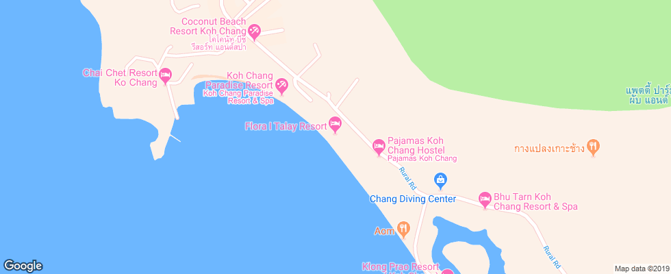 Отель Flora I Talay на карте Таиланда