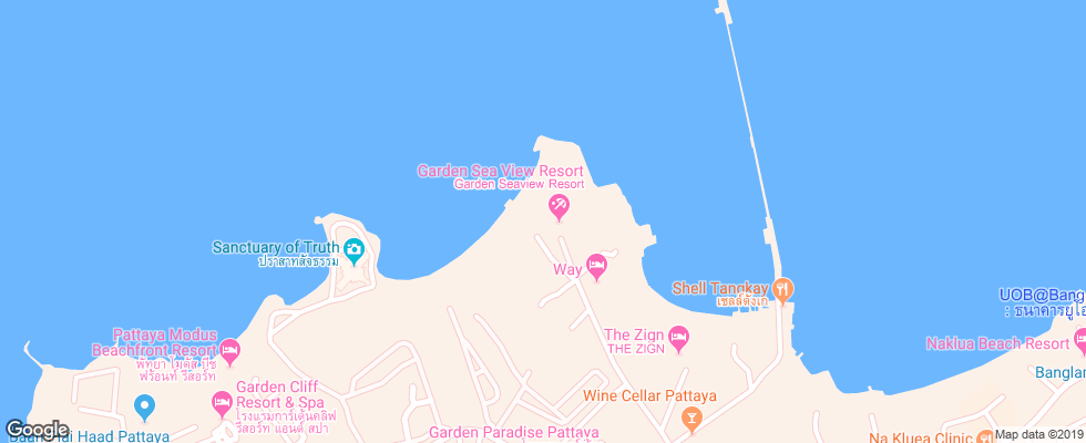 Отель Garden Sea View на карте Таиланда