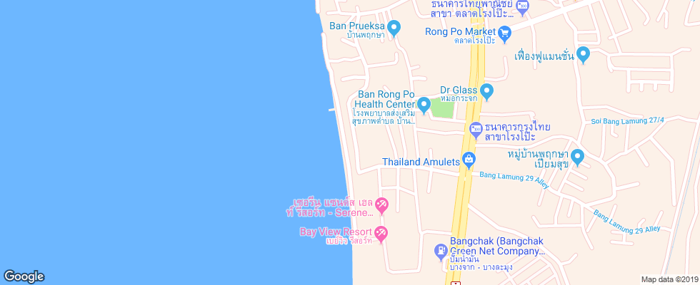 Отель Golden Dragon Beach Resort на карте Таиланда
