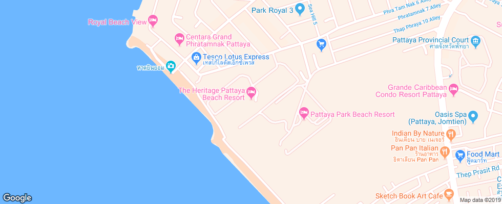 Отель Heritage Pattaya Beach Resort на карте Таиланда