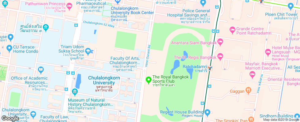 Отель Holiday Inn Bangkok на карте Таиланда