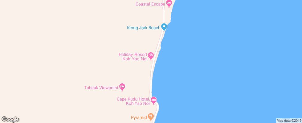 Отель Holiday Resort Koh Yao Noi на карте Таиланда