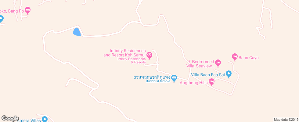 Отель Infinity Residences & Resort на карте Таиланда