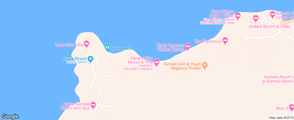 Отель Kamala Bay Garden Resort на карте Таиланда