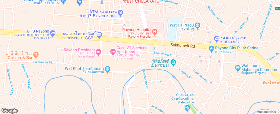 Отель Kantary Bay Hotel Rayong на карте Таиланда