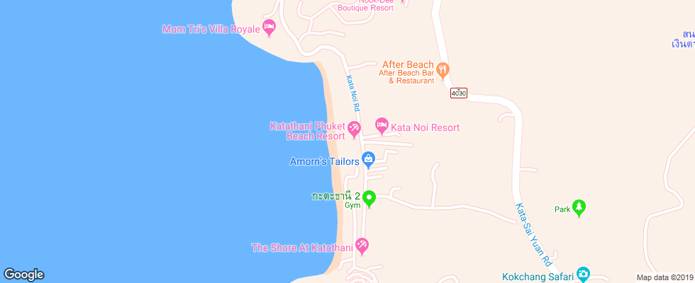 Отель Katathani Phuket Beach Resort на карте Таиланда