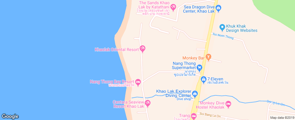 Отель Khaolak Bhandari Resort на карте Таиланда