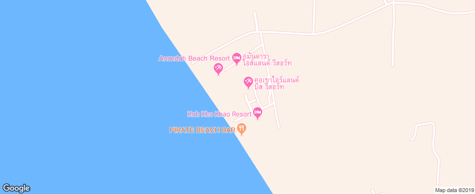 Отель Koh Kho Khao Resort на карте Таиланда