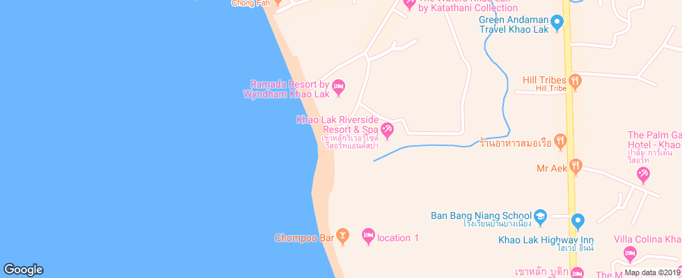 Отель La Vela Khao Lak на карте Таиланда