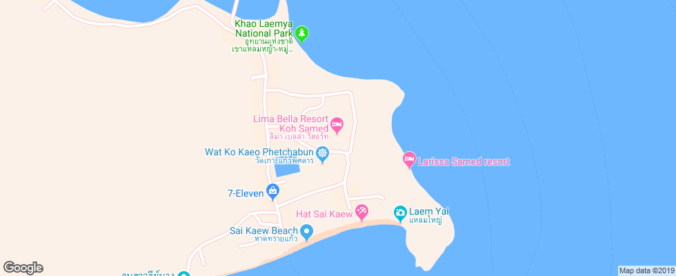 Отель Lima Bella Resort на карте Таиланда