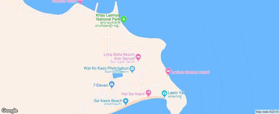 Отель Lima Duva Resort на карте Таиланда
