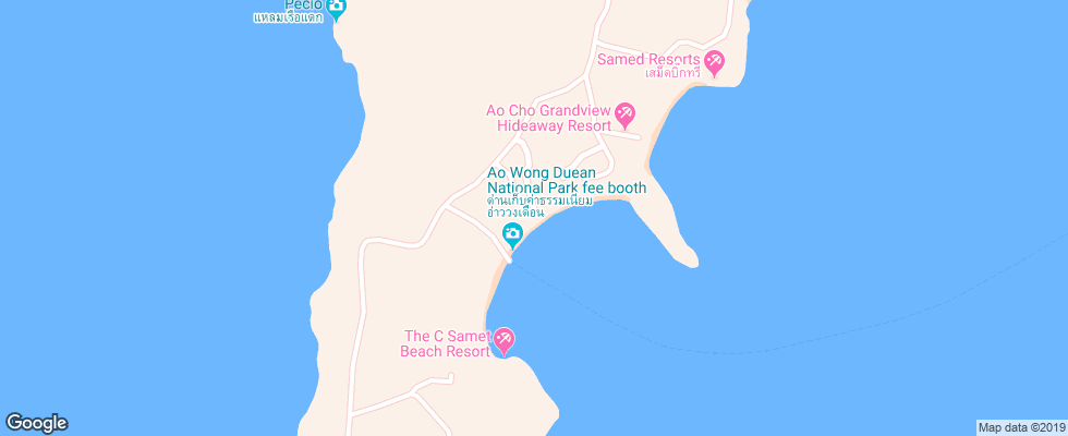 Отель Malibu Garden Resort на карте Таиланда