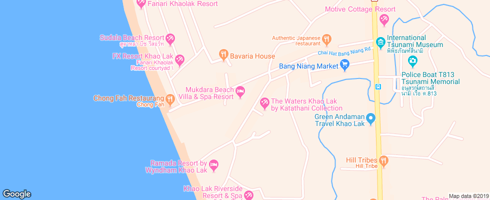 Отель Mukdara Beach Villa & Spa на карте Таиланда