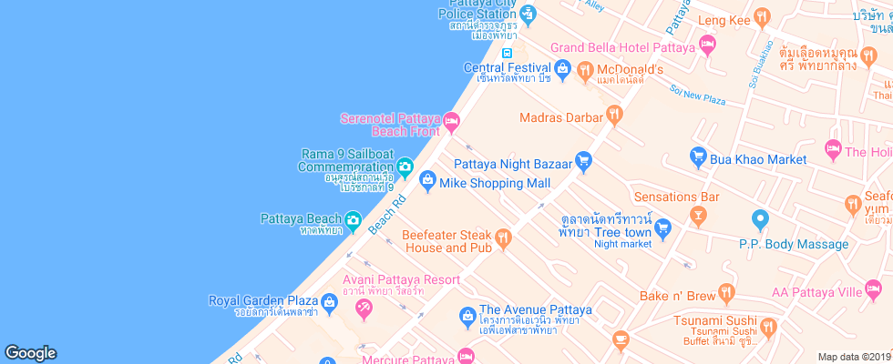 Отель Nautical Inn на карте Таиланда
