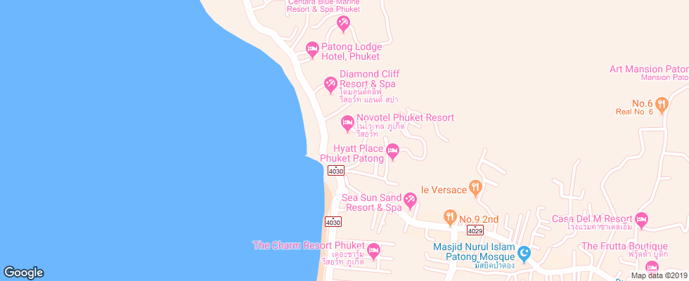 Отель Novotel Phuket Resort на карте Таиланда