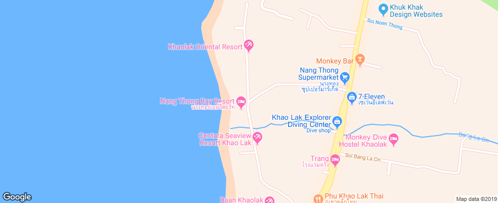 Отель Ocean Breeze Khao Lak на карте Таиланда